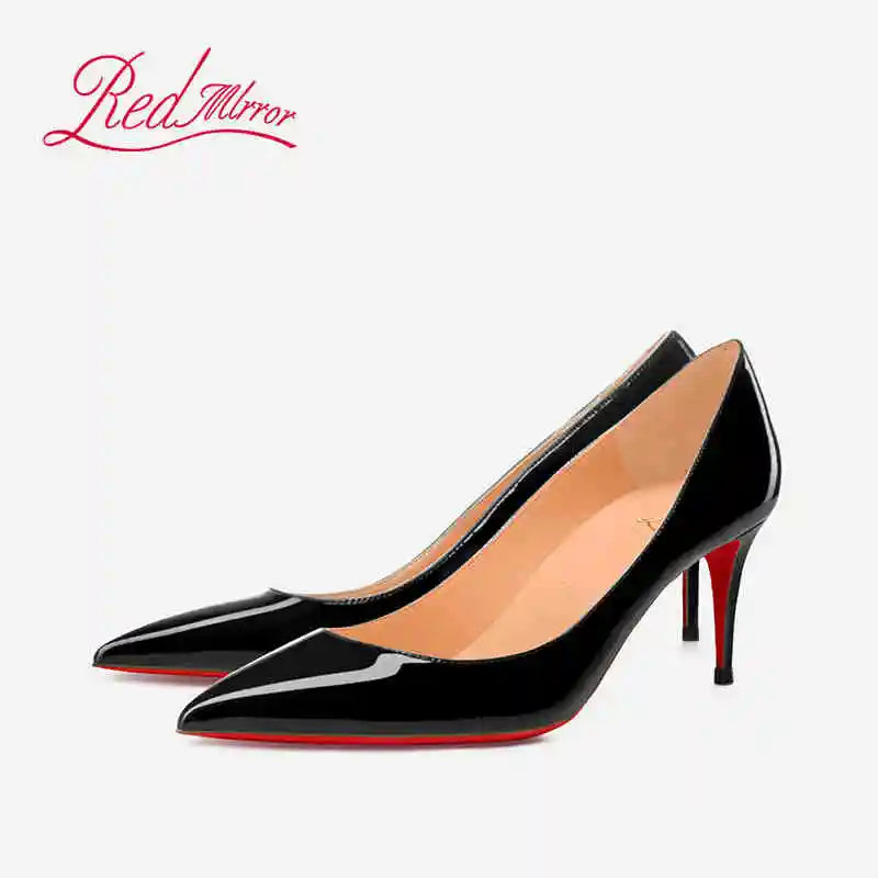 Black Women's elegant high heels Red Shiny Bottoms Luxury Brand Women heels trend Pointed Toe Sexy Party Pumps shoes Women
