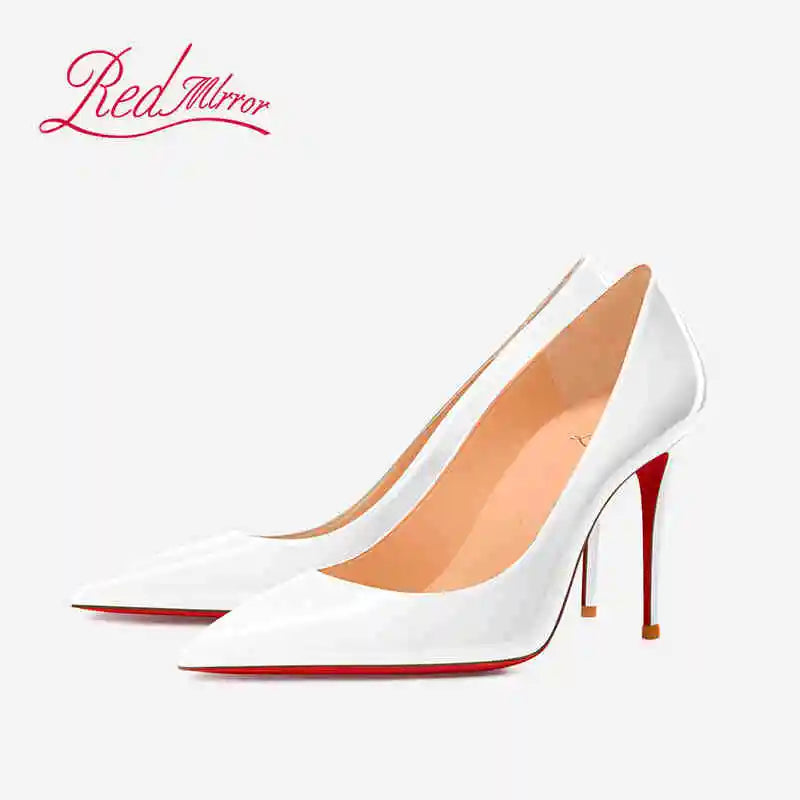 Black Women's elegant high heels Red Shiny Bottoms Luxury Brand Women heels trend Pointed Toe Sexy Party Pumps shoes Women