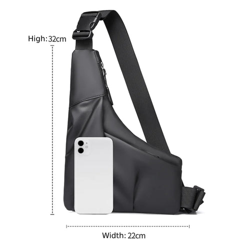 1pc Anti-Theft Triangle cross Bag with Adjustable Strap - Casual Chest Bag for Men,Ideal for Outdoor Activities,Commuting,Travel