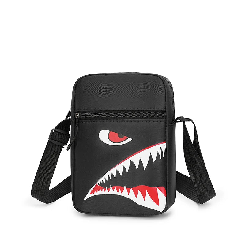 Men's Women's Shark Crossbody Bag - Mini Phone Pouch, Adjustable Strap, Oxford Cloth, Outdoor Travel Bag, Fashion Casual