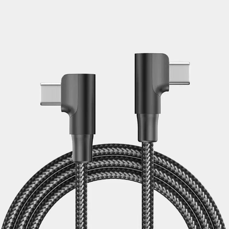 100W USB C To Type C PD Fast Charger Cable 90 Degree Angle Charging Cord Wire For iPhone, Samsung, pads, tablet
