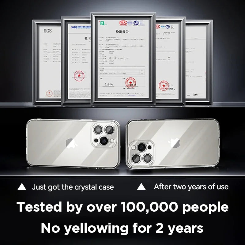 Joyroom Case For iPhone 17 Pro Max Case Crystal Transparent No Yellowing Lens Protection Cover For iPhone 16 Pro Shockproof Case