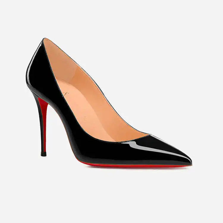Black Women's elegant high heels Red Shiny Bottoms Luxury Brand Women heels trend Pointed Toe Sexy Party Pumps shoes Women