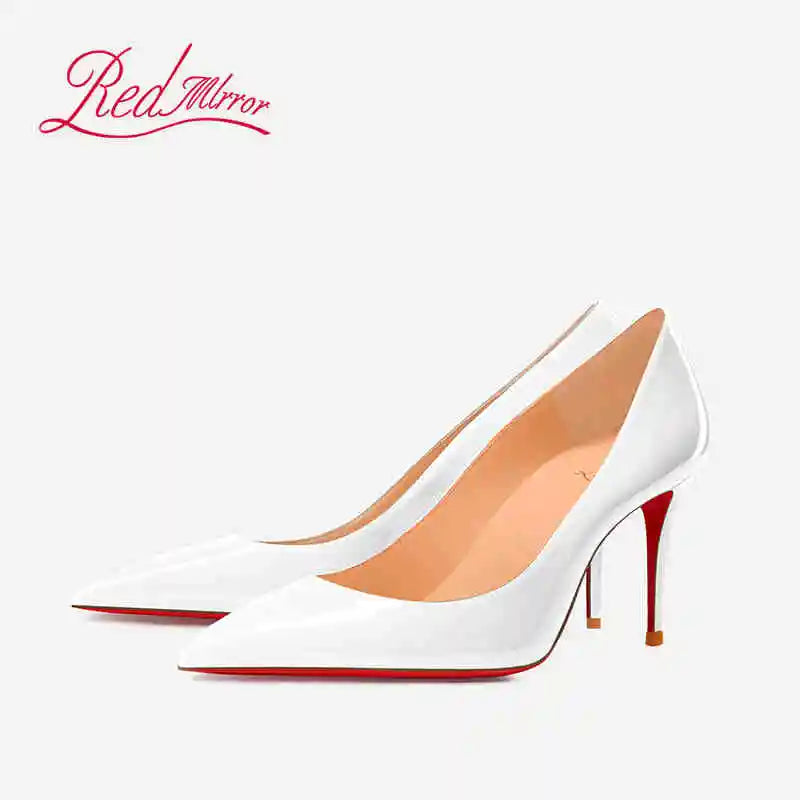 Black Women's elegant high heels Red Shiny Bottoms Luxury Brand Women heels trend Pointed Toe Sexy Party Pumps shoes Women