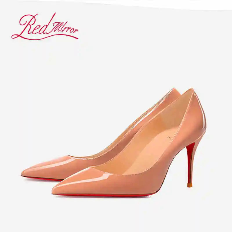 Black Women's elegant high heels Red Shiny Bottoms Luxury Brand Women heels trend Pointed Toe Sexy Party Pumps shoes Women