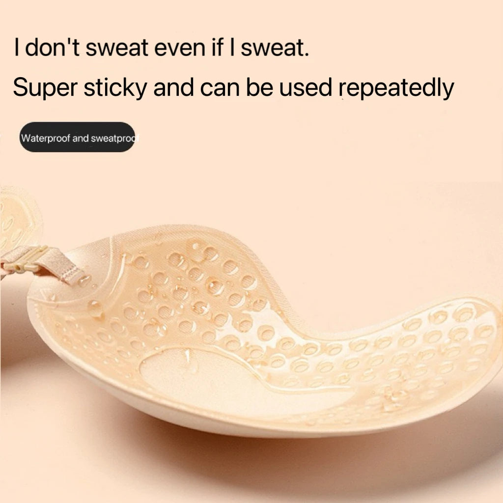 3pcs Women Invisible Push Up Bra Backless Strapless Bra Seamless Front Closure Bralette Underwear Silicone Self-Adhesive Bra Pad
