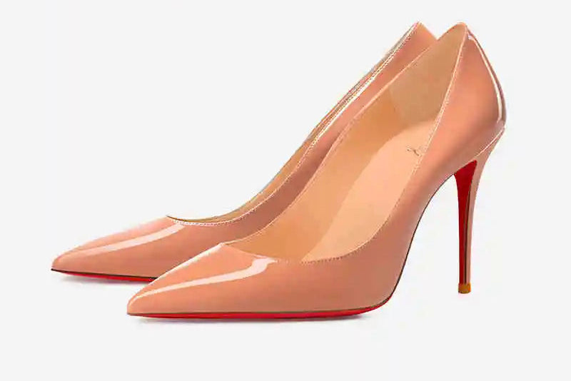 Black Women's elegant high heels Red Shiny Bottoms Luxury Brand Women heels trend Pointed Toe Sexy Party Pumps shoes Women