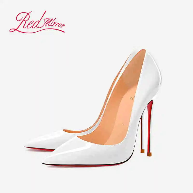 Black Women's elegant high heels Red Shiny Bottoms Luxury Brand Women heels trend Pointed Toe Sexy Party Pumps shoes Women