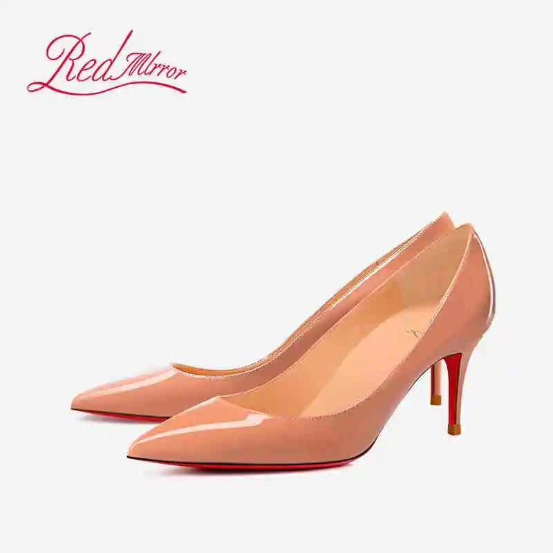 Black Women's elegant high heels Red Shiny Bottoms Luxury Brand Women heels trend Pointed Toe Sexy Party Pumps shoes Women