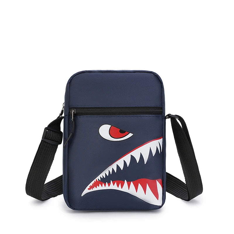 Men's Women's Shark Crossbody Bag - Mini Phone Pouch, Adjustable Strap, Oxford Cloth, Outdoor Travel Bag, Fashion Casual