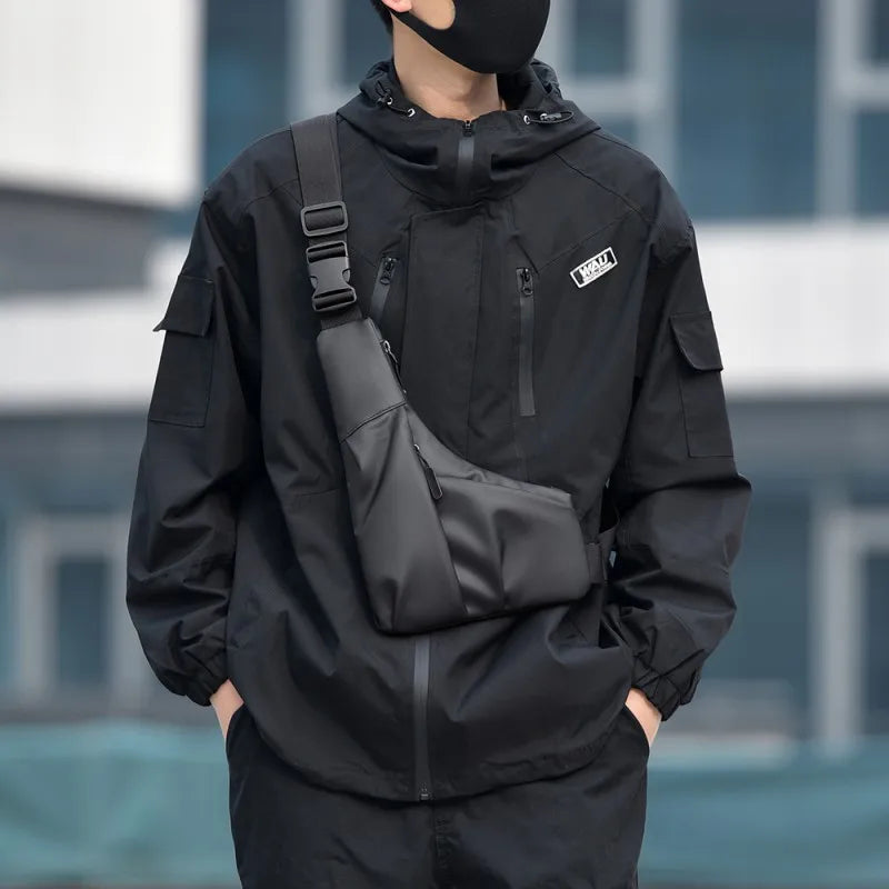 1pc Anti-Theft Triangle cross Bag with Adjustable Strap - Casual Chest Bag for Men,Ideal for Outdoor Activities,Commuting,Travel