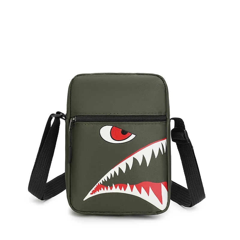Men's Women's Shark Crossbody Bag - Mini Phone Pouch, Adjustable Strap, Oxford Cloth, Outdoor Travel Bag, Fashion Casual