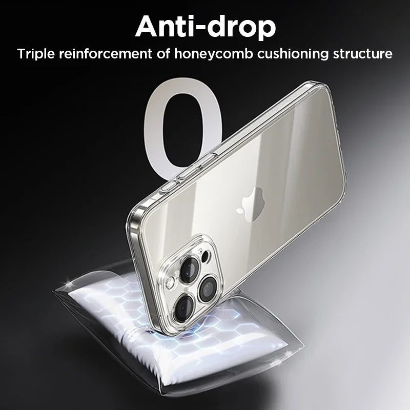 Joyroom Case For iPhone 17 Pro Max Case Crystal Transparent No Yellowing Lens Protection Cover For iPhone 16 Pro Shockproof Case