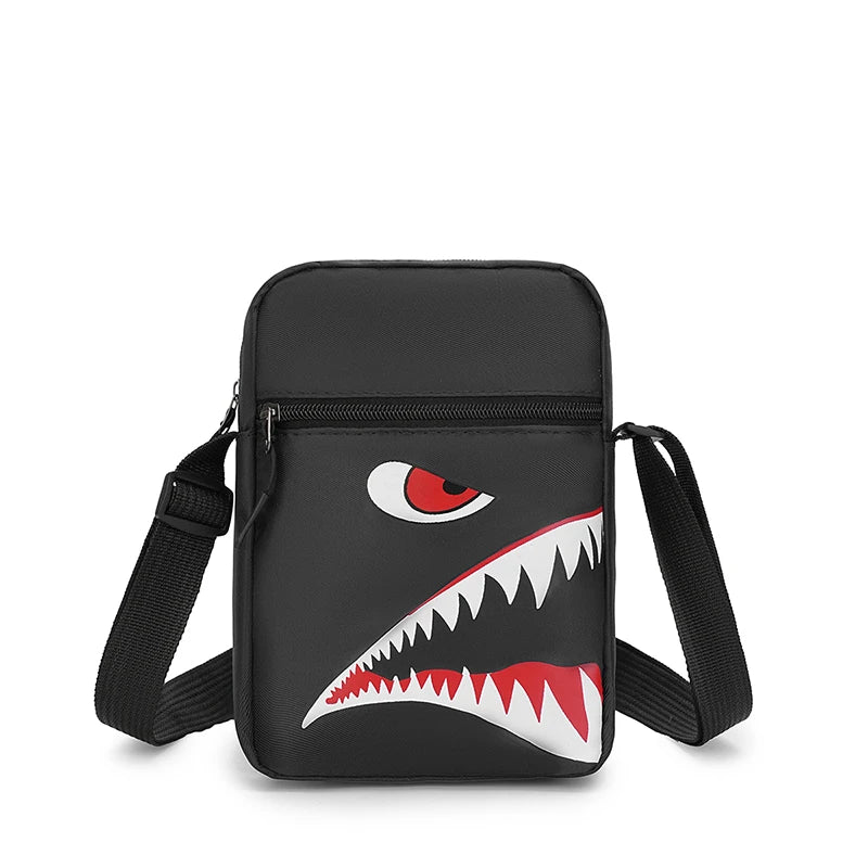Men's Women's Shark Crossbody Bag - Mini Phone Pouch, Adjustable Strap, Oxford Cloth, Outdoor Travel Bag, Fashion Casual