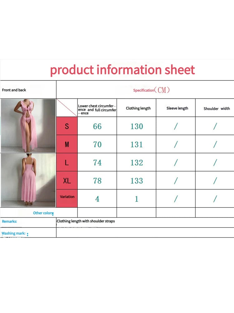 Sexy Lingerie Nightgowns Pink Floral Sleepwear Summer Slip Night Dress Deep-V Lace Sleep Dress Mesh See Through Babydoll Nightie