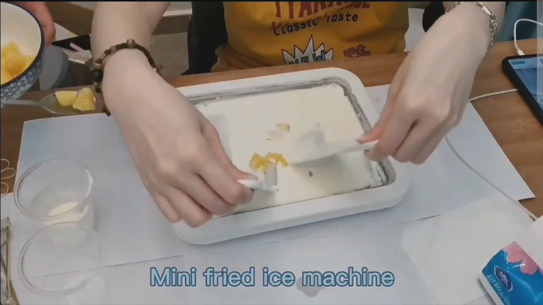 Multifunctional Rolled Ice Cream Maker - Cold Sweet Fried Ice Pan - DIY Household Frozen Yogurt Maker - For Homemade Stir-Fried