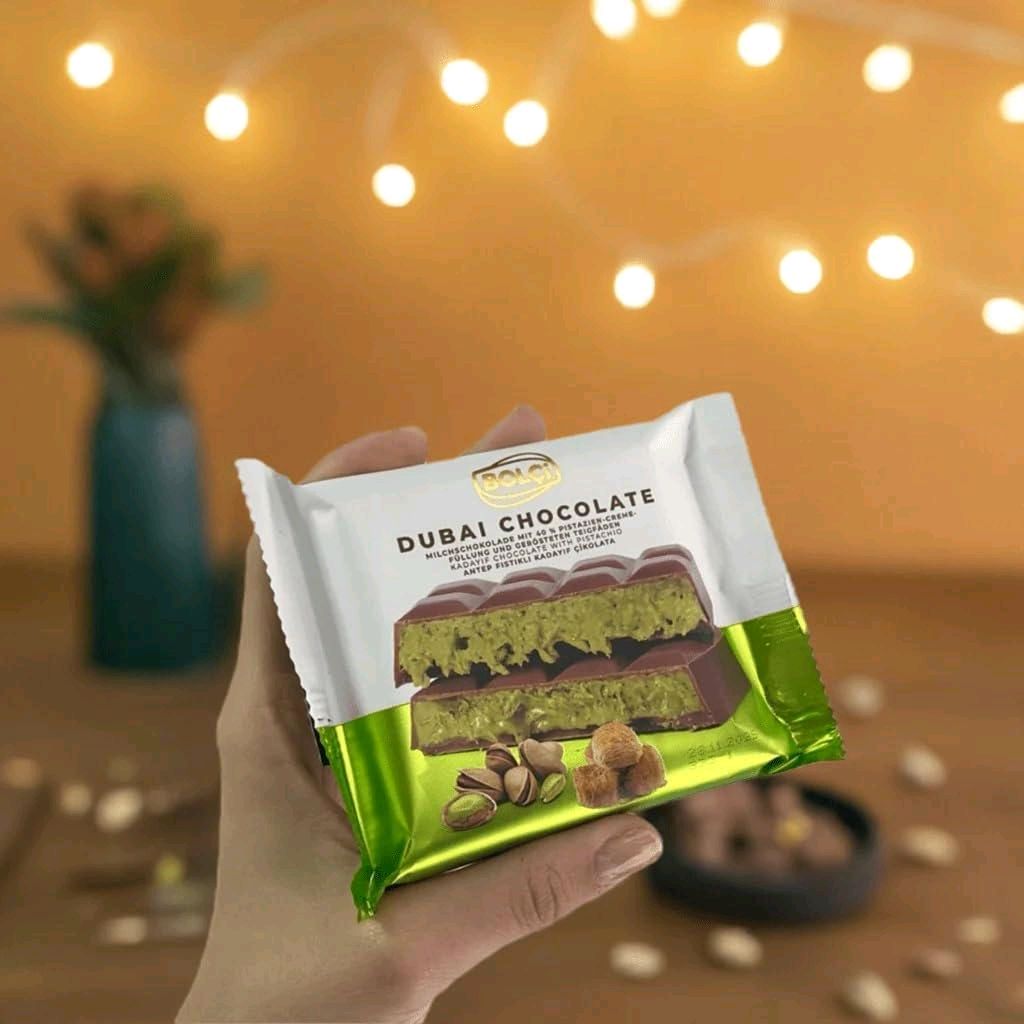 Bolci Dubai Kadaif (Kadayif) Chocolate, Antep Pistachio, Kunafa Chocolate